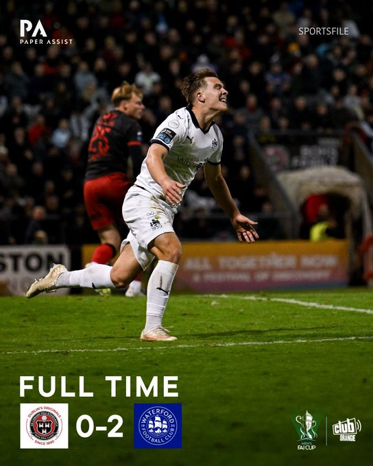 ienzoduarte's tweet photo. 🇮🇪 ¡Waterford es FINALISTA de la FAI Cup de Irlanda luego de 22 años!

Le ganó en la semifinal a Bohemians por 2-0

Mañana se define su rival entre Galway y Derry City https://t.co/nOD6uTpUaf