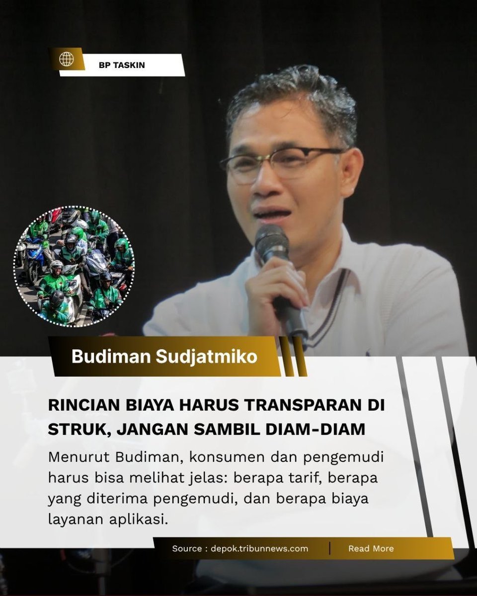 Marsidarosel's tweet photo. Perlindungan nyata bukan sekadar janji Kepala BP Taskin Budiman Sudjatmiko pastikan ojol dapat jaminan sosial layak #OjolNaikKelas https://t.co/rM7Jm9mn2Y