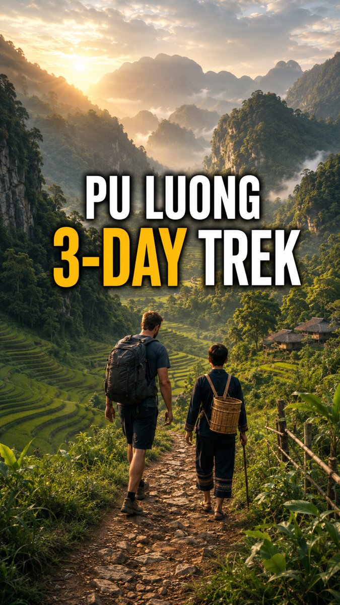 CLEIAMARIATENOR's tweet photo. Three days, two nights, and a quieter side of Vietnam. Explore Pu Luong through rice terraces, bamboo forests, waterfalls and village paths at your own pace. Private trekking tailored to your style and ability. DM “PU LUONG” for your route. https://t.co/6RQmF4HhU8