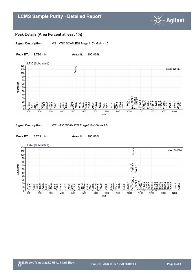 Jessewbspep's tweet photo. What should a real test report actually show you? 📄

✅ The exact compound and CAS number
✅ The method used (HPLC + LCMS)
✅ Specification vs actual result
✅ Batch-specific sample date
✅ A clearly stated intended use

Every batch we ship has its own documentation. DM us to see one.
#Peptides #PeptideManufacturer #Biotech #Wholesale #Retatrutide #BPC