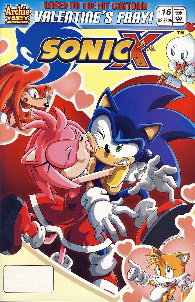 SailorSonikku's tweet photo. Fun fact: Sonic and Amy went on a Valentine's Day date in Archie Sonic X issue 16

He also doesn't seem TOO against a followup date with her! https://t.co/CDWEImsRL3