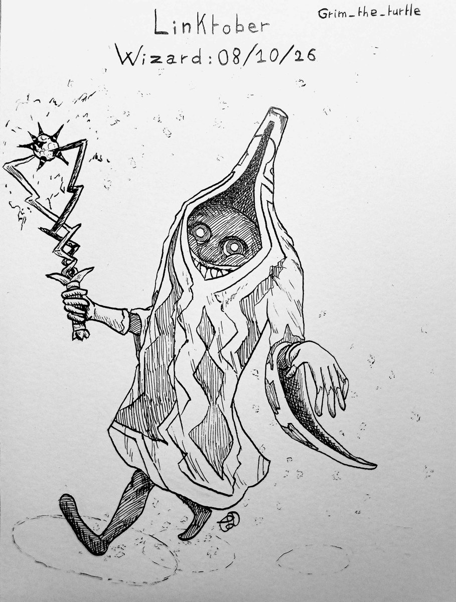 grimtheturtle's tweet photo. Linktober 2026
Day 8 : Wizard
IT'S MAGIC, B*TCH !
#inktober2026 #linktober2026 #thelegendofzelda #breathofthewild #wizard https://t.co/JLw7tpQsmB