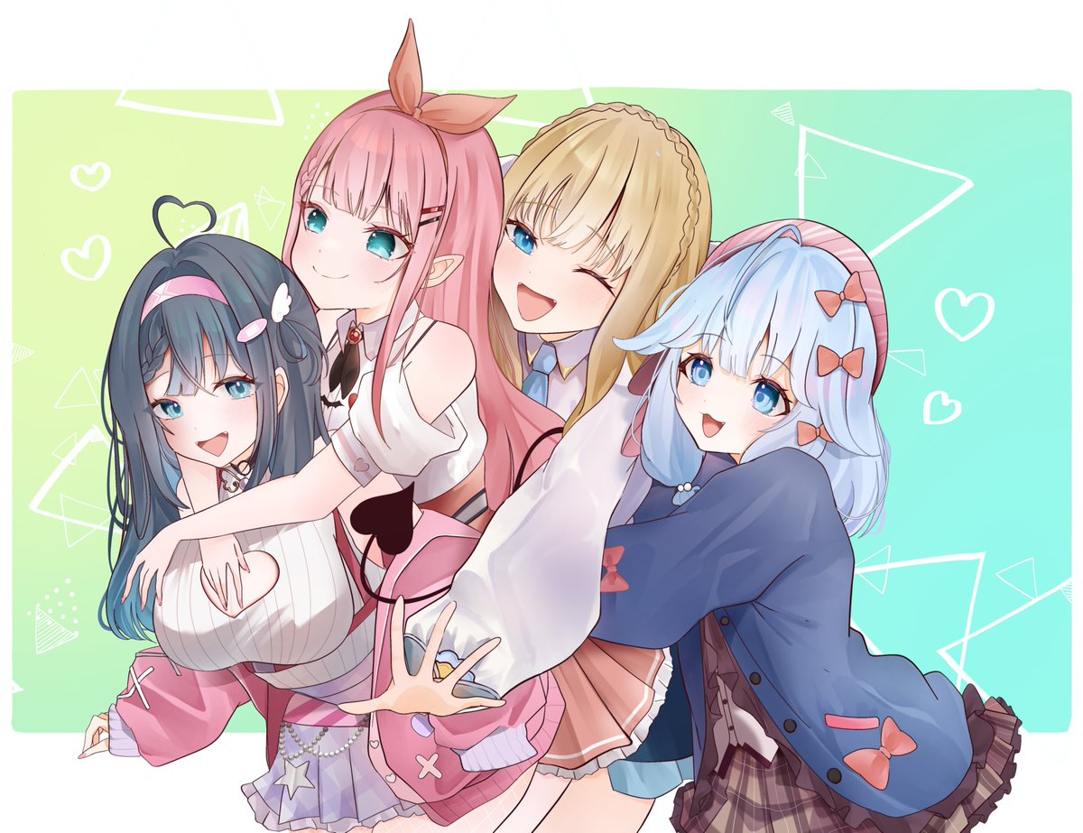 JayVee0521's tweet photo. Because #EONIA will always be four

#AmaneneArt #Reinart #IslaIllust #Charlart

Thank you so much to @_honnoshiori_ for this wonderful art of the girls. 本当にありがとうございます、本乃さん！

Link in the reply with full-quality downloads https://t.co/060OYFq7nW
