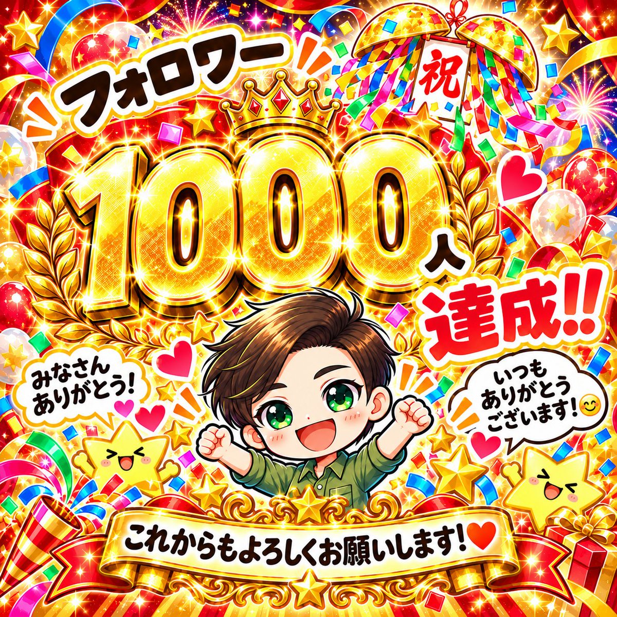 Noton65866455's tweet photo. やりました！！

目標にしていたフォロワー1000人達成しましたー🎉

みなさん、本当にありがとうございます😊

これからも交流を楽しみながら、新しい出会いを大切にしていきたいと思います！

引き続きよろしくお願いします✨ https://t.co/4PBdXGO9lf