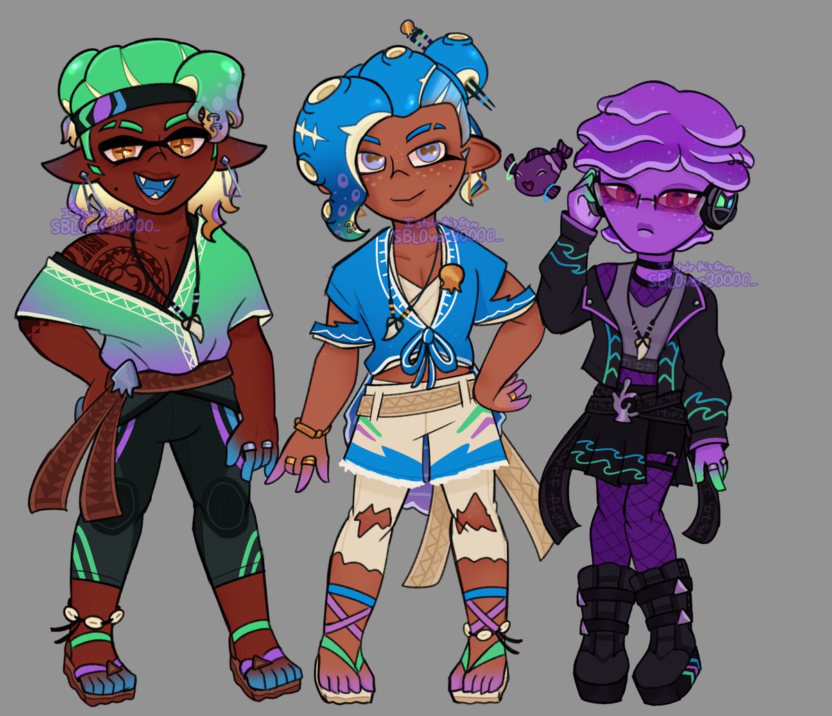 SBL0ver30000_'s tweet photo. YKNOW WHAT just take the full gaggle of redesigns I’ve done lately!!! Some of these (namely Daiwa) aren’t 100% final but I’m happy with the overall improvement
#SplatoonOC #SplatoonMarineTeam #SplatoonMimicSisters #OC #OrignalCharacter https://t.co/2GjmRWBDJj