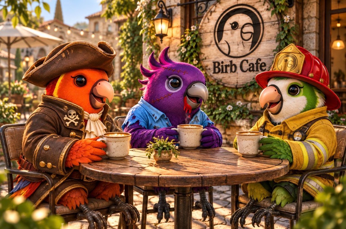 BirbDefi's tweet photo. Good morning! 

Coffee with the crew is always a good way to start the day. https://t.co/0P9u7oz9Nr