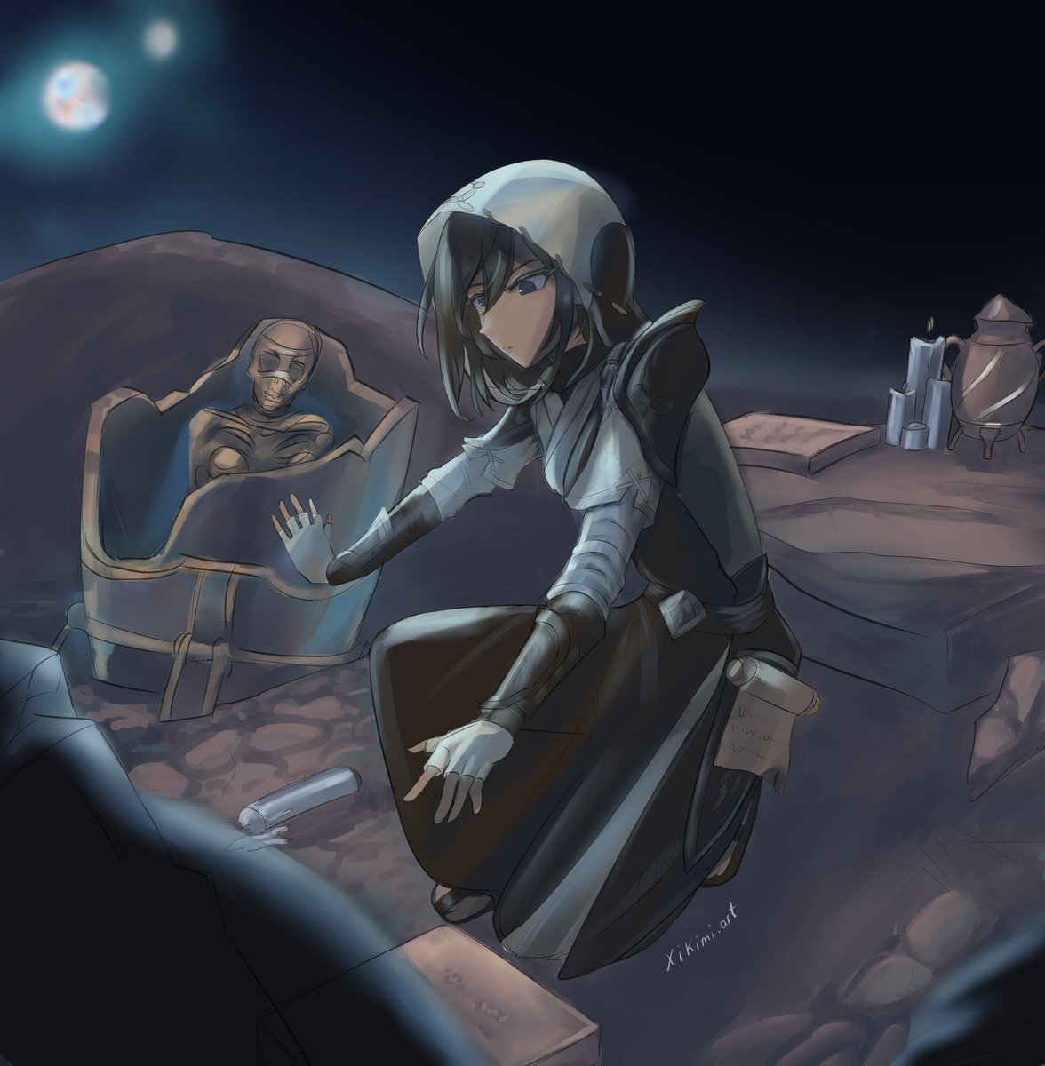 xikimiau's tweet photo. My entry for #TESOctober!
Theme: Grave🪦👻
The Telvanni Peninsula has some interesting gravesites.
𐔌˙. https://t.co/lPBGG4AVIe