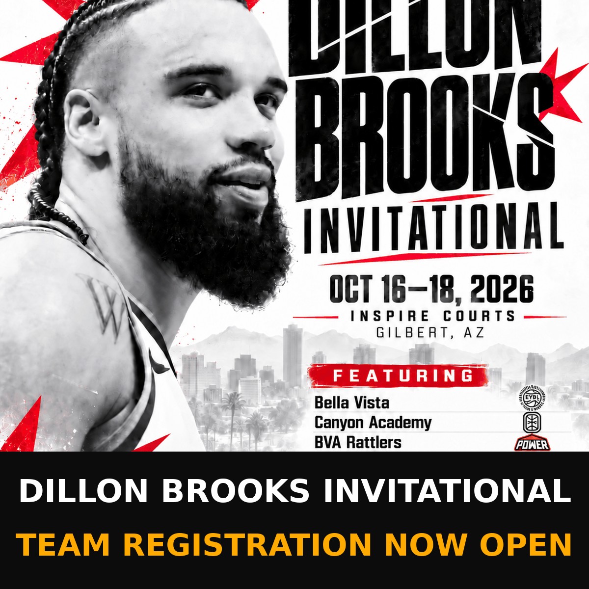OffSZNNetwork's tweet photo. Dillon Brooks Invitational: Team Registration Now Open 🏀

https://t.co/CzJDizMXgx

@DelonBowenHoops https://t.co/TO62eDJiGo