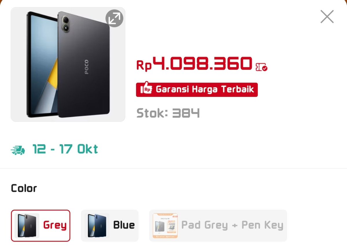 ArmynLius's tweet photo. Xiaomi Pad 8 Pro 12/512 new 11 juta
https://t.co/80yJztqyGn

Poco Pad M1 New 4,1 juta
https://t.co/mZ2ukRxnij https://t.co/nrt6wST0q1