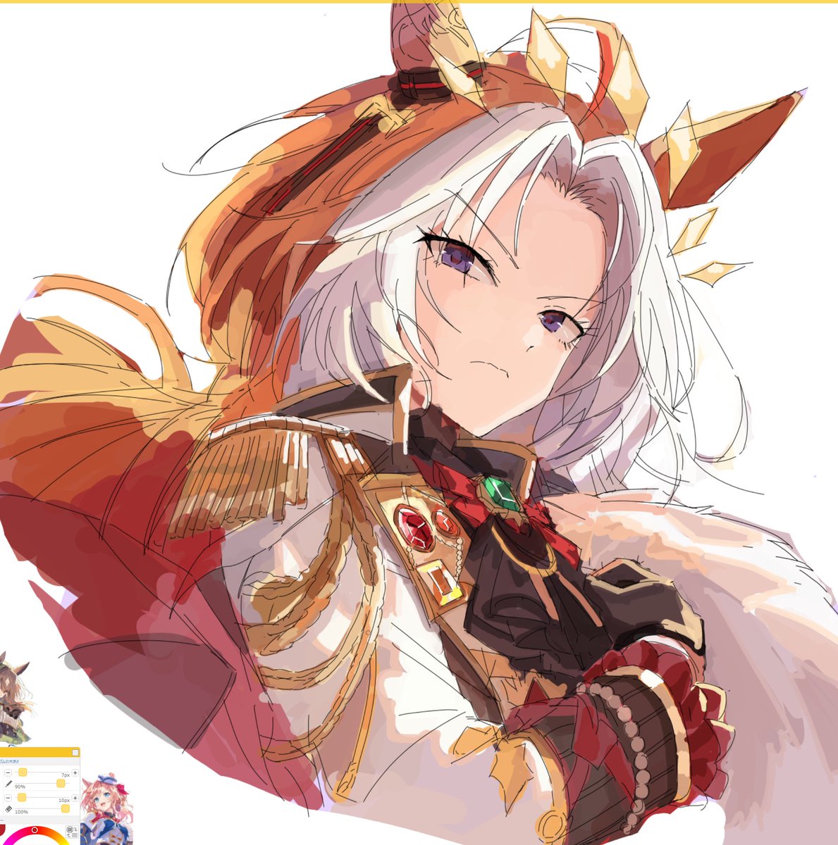 sanbai2012's tweet photo. 今日の絵チャ
ウマ娘 オルフェーヴル https://t.co/1FiRM8nkG8