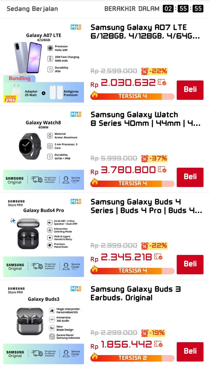 ArmynLius's tweet photo. Hp dan Produk Samsung New No Repack

Link pembelian banyak bonus menarik dan bergaransi resmi
https://t.co/GtgJCBn8mQ https://t.co/POcxqIqbH0