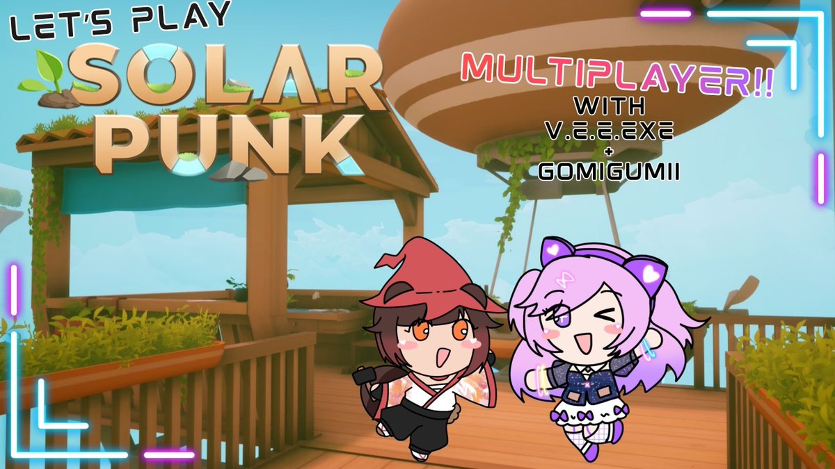 VEE_exe_twitch's tweet photo. Hello Lovebytes! V.E.E.exe is ONLINE!! Tonight we're back with our resident chaos junkie @gomigumii.bsky.social to play some Solarpunk! Come Join us!
https://t.co/AZpsxB2r5R
#twitch #stream #solarpunk #vtuber #vcomfy https://t.co/e5sDjkhIrK