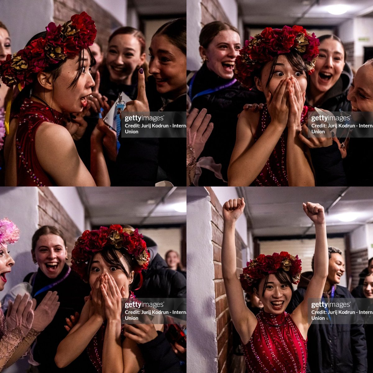 unoflips's tweet photo. Sumika finding out that she won the gold medal and was officially in the JGPF

Pls she must be protected at all costs https://t.co/DPPIRa3SNL