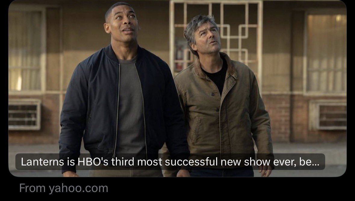TallGod310's tweet photo. @Akumabat you twitter weirdos are in a different reality than normal people. i’m genuinely witnessing mass psychosis in real time.

lanterns is one of the most successful hbo shows of all time. wtf are you talking about https://t.co/TcsyNuKZca