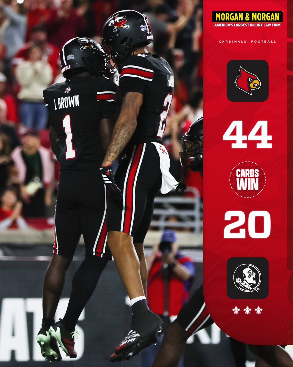 LouisvilleFB's tweet photo. W.

#GoCards x @forthepeople https://t.co/iJW4TSwV7o
