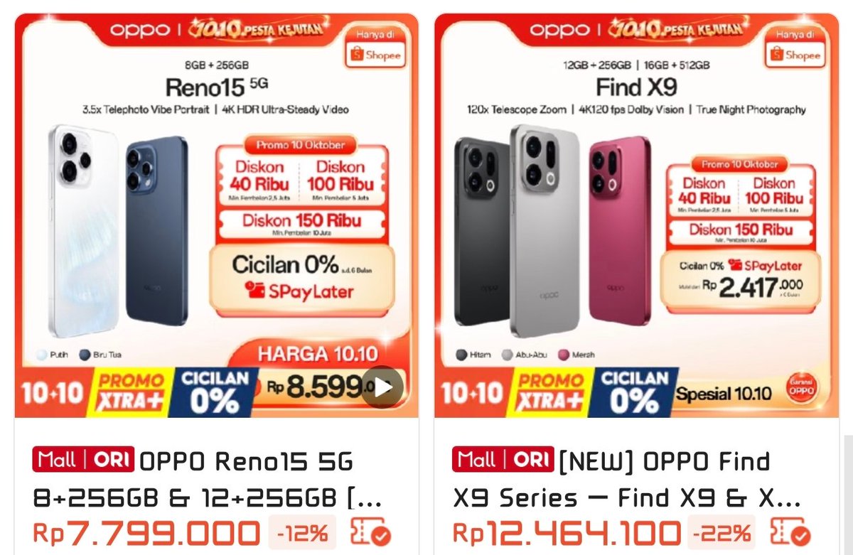 ArmynLius's tweet photo. Hp Oppo Juga banyak diskon
https://t.co/dg8iPH6sKe https://t.co/WF9RWkVJpC
