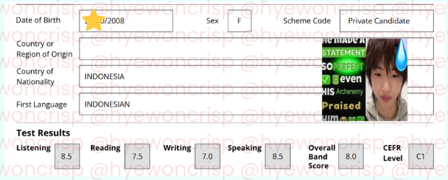 hyewoncrisp's tweet photo. how to study #IELTS!! i got an overall band of 8.0. However, with 8.5 in speaking and listening so uhhh i kinda suck at writting and reading :V #studytwt https://t.co/TLT2hBOt35