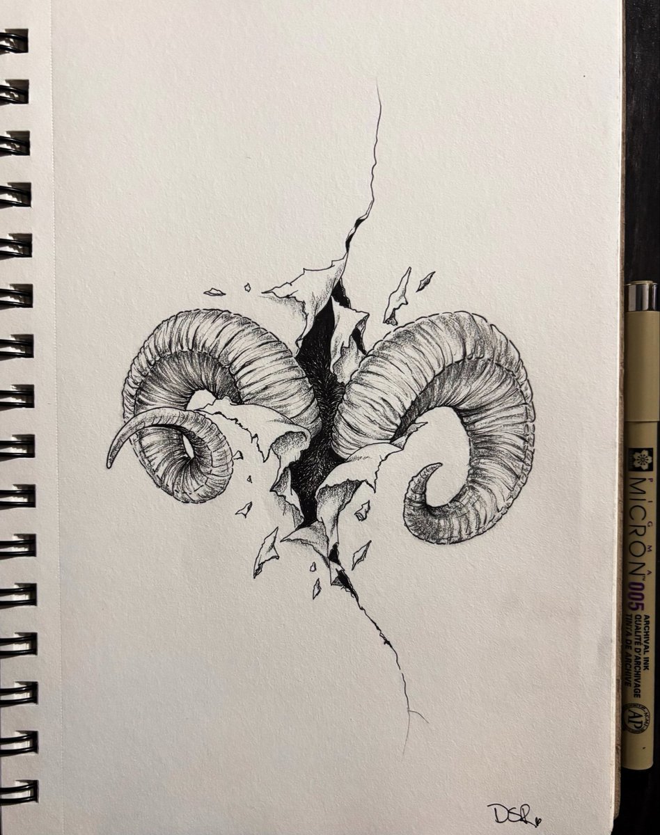 surayaa_12's tweet photo. #inktober2026 #inktoberday9 #inktoberram Day 9: Ram https://t.co/FOQJQ2c67N