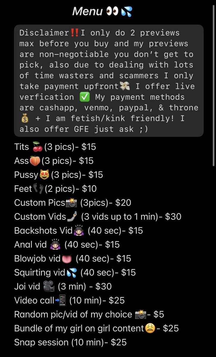 aressabrielle's tweet photo. let me know ;) accepting all payment methods atm &amp; offering live verification #buyingcontent #sellingcontent #newacc #gotbanned https://t.co/6QGZxJfhAY