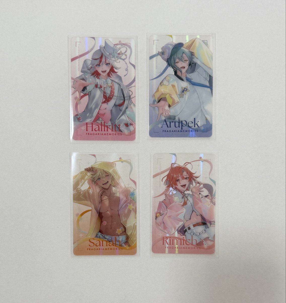 pnra_1546's tweet photo. 【交換】フラガリアメモリーズ キャストライブ フラメモ メモライ クリアカード

譲：ハルリット、サナー、リミチャ、アルペック

求：タッサム、ピケロ

都内手渡しまたは郵送
お気軽にお声かけください https://t.co/GvUt7FjBdc