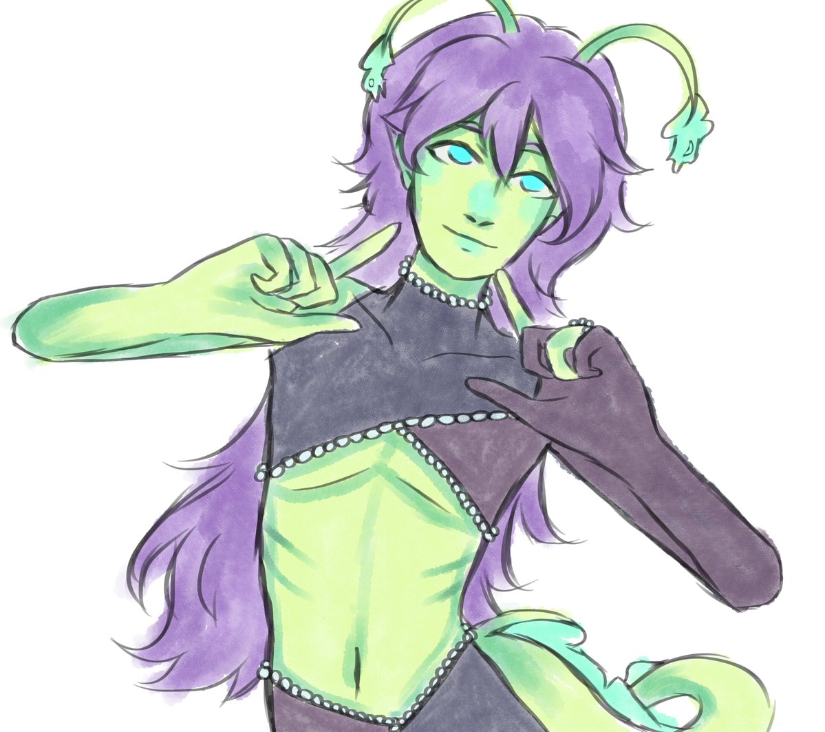 Fishyfish42's tweet photo. Zosteraposting 👽✨🛸 #art #artmoots #ibispaintx #oc #ocart #alien https://t.co/SQJGoSWUjl