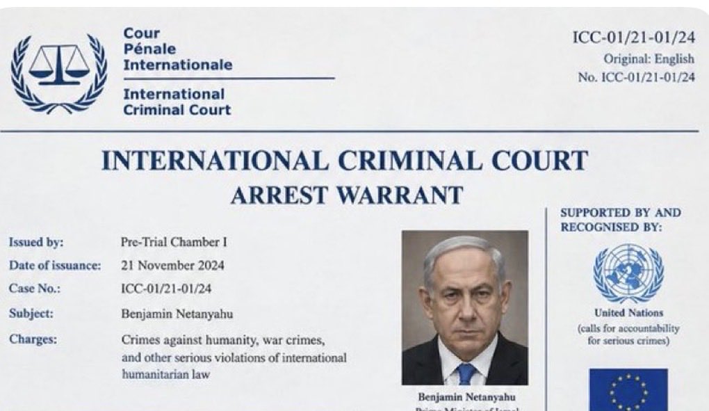 drhossamsamy65's tweet photo. ⛔️Wanted war criminal - Arrest Warrant for Benjamin Netanyahu ‼️ https://t.co/vUDXHnDwlD