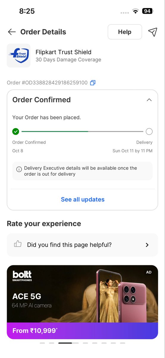 SwathiRamakanth's tweet photo. Worst-ever service by @Flipkart 

I ordered an iPhone 17 on 8th Oct with an expected delivery date of 10th Oct However, the delivery keeps getting postponed every day. It honestly feels like the product is unavailable &amp; customers are being misled. Very Disappointing experience! https://t.co/CVOoguiFBo