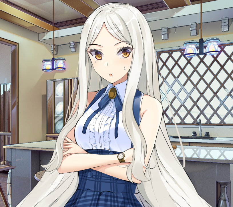 VALENTINEHEIR's tweet photo. [ Jumping a bit, she got spooked! ]

"Ah! Excuse me!" https://t.co/0OMU49H4WS