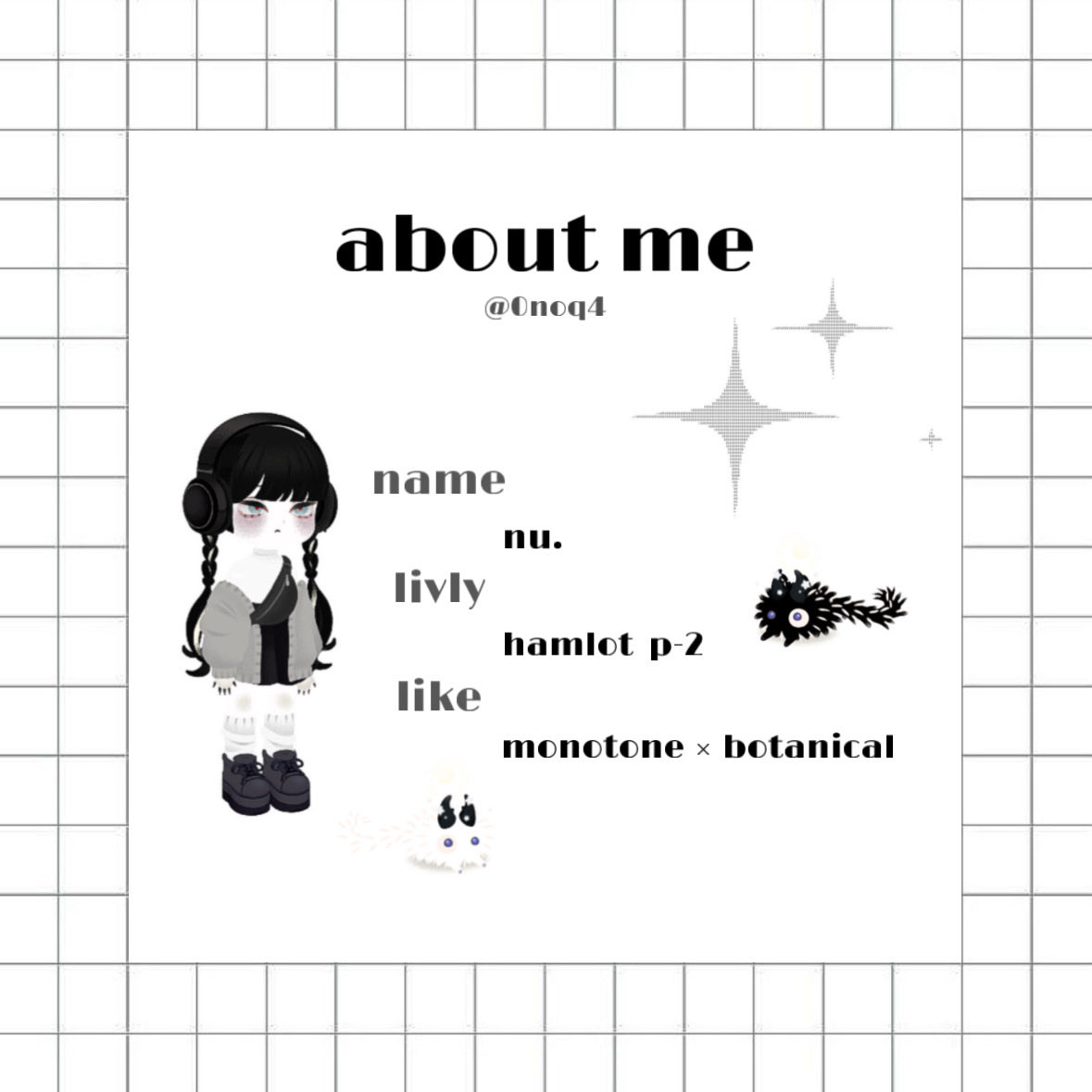 0noq4's tweet photo. ── 📄∘˙ⁿᵉʷ ᵗᵃᵍ 

♡ ¦ ↻ から気になった方
ゆっくりお迎えに伺います💭ྀི.⋆

素敵なご縁がありますように

#LivlyIsland  #リヴリーアイランド 
#リヴリー自己紹介カード
#リヴリー好きさんと繋がりたい https://t.co/6WswKR5KQG