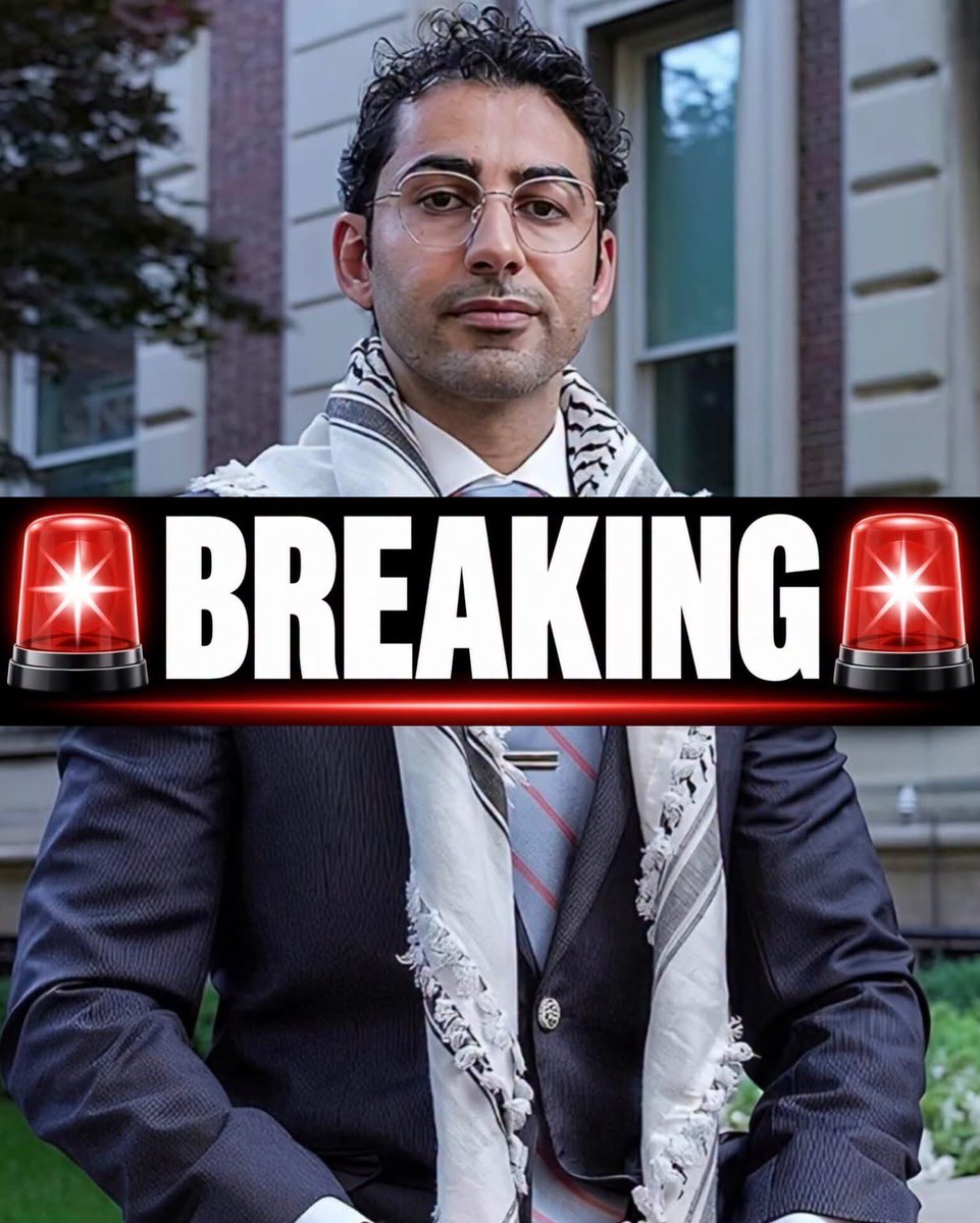 eagameover's tweet photo. 🚨BREAKING: Noncitizen Palestinian activist and Columbia University student Mohsen Mahdawi is now facing ICE deportation after a federal immigration appeals board overturned the lower-court judge who had shielded him.

Mahdawi, a green-card holder heavily involved in pro-Palestinian campus protests, had been protected by an immigration judge who blocked the government’s removal efforts.

That protection has been reversed. Deportation proceedings have been reinstated, and he is once again in the government’s sights for removal.

Is this what you voted for?👏🏾