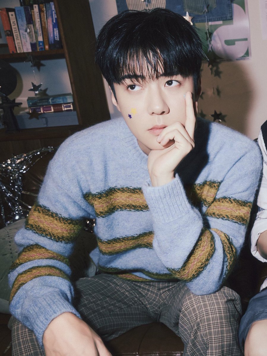 milkteus's tweet photo. sehun for exo’s 2027 season’s greetings .ᐟ.ᐟ.ᐟ ⭐️🩵 https://t.co/e5KZqvDioV