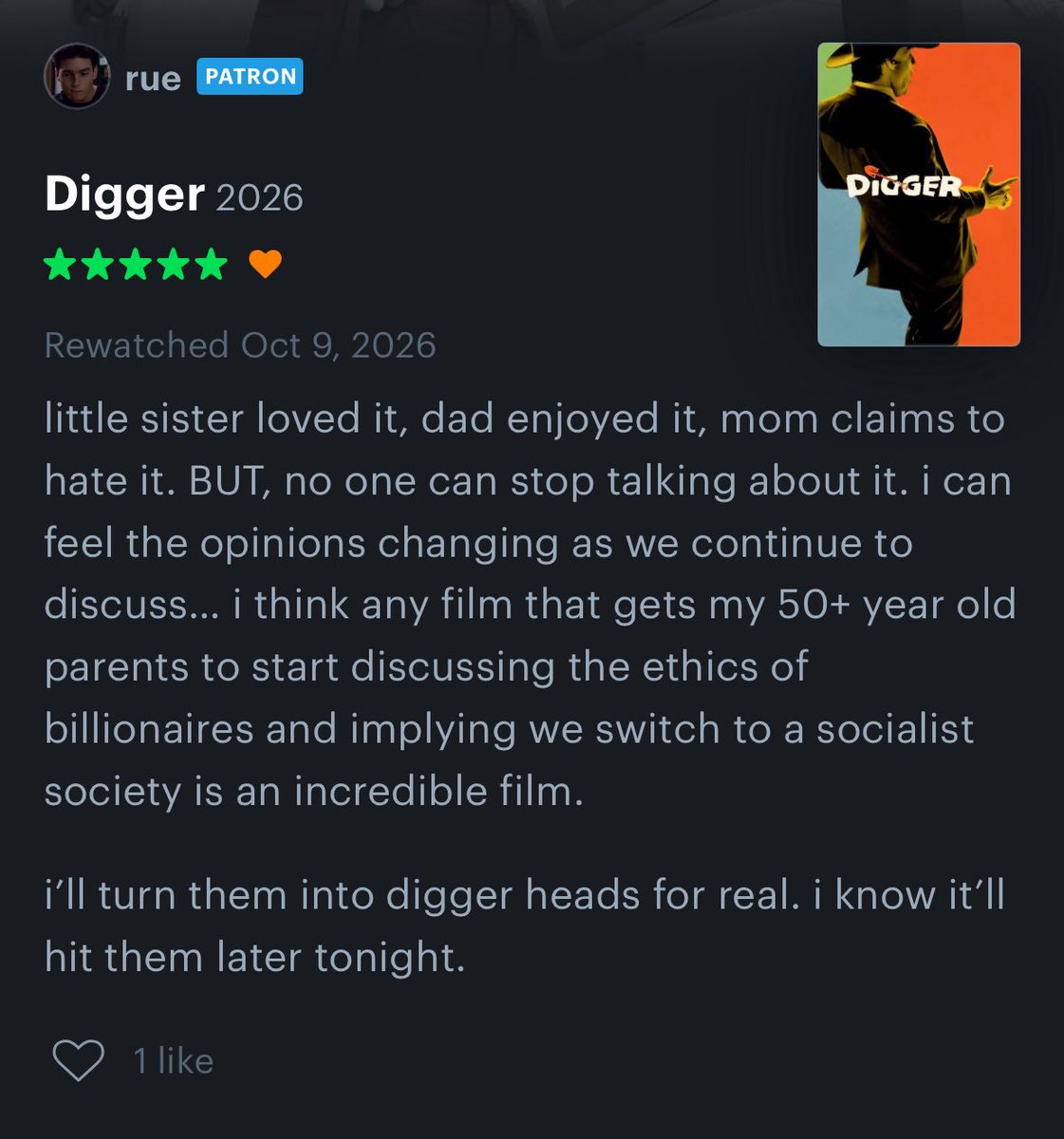 rue_lou's tweet photo. my mom immediately turned to me at the end of the movie &amp; said “no” and i just replied “let it simmer…” https://t.co/7TCKy2Ja3u