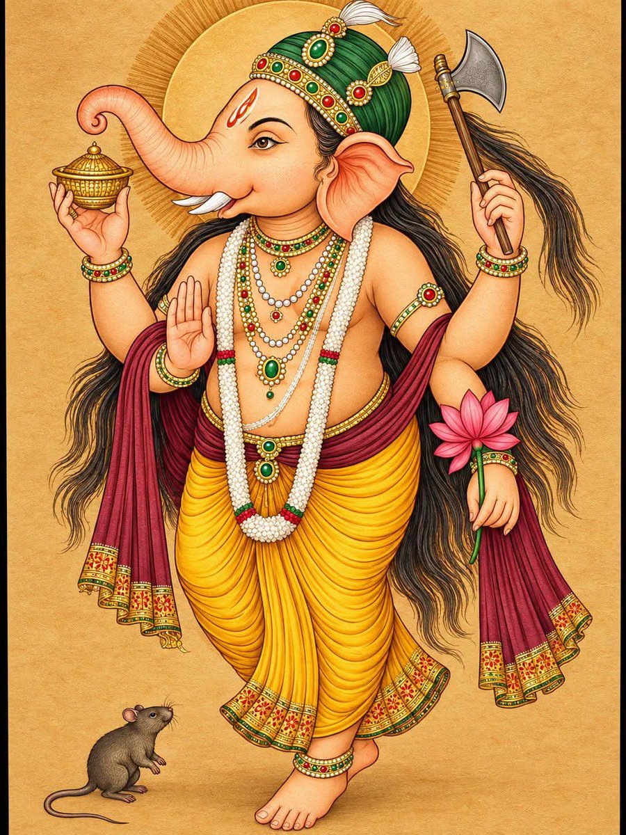 HiNdU05019434's tweet photo. ❣️ज्ञान की बात ❣️

दैवं हि प्रज्ञां मुष्णाति चक्षुस्तेज इवापतत्
धातुश्च वशमन्वेति पाशैरिव नरः सितः ॥"

(जब दैव विपरीत होता है, बुद्धि भी साथ छोड़ देती है।
महाभारत का गहरा सत्य।
भाग्य या ईश्वर का विधान मनुष्य की बुद्धि और विवेक को हर लेता है।)

#गणपति_बप्पा_मोरया 🌺 🙏 
1/2 https://t.co/4pzPqIgPGT