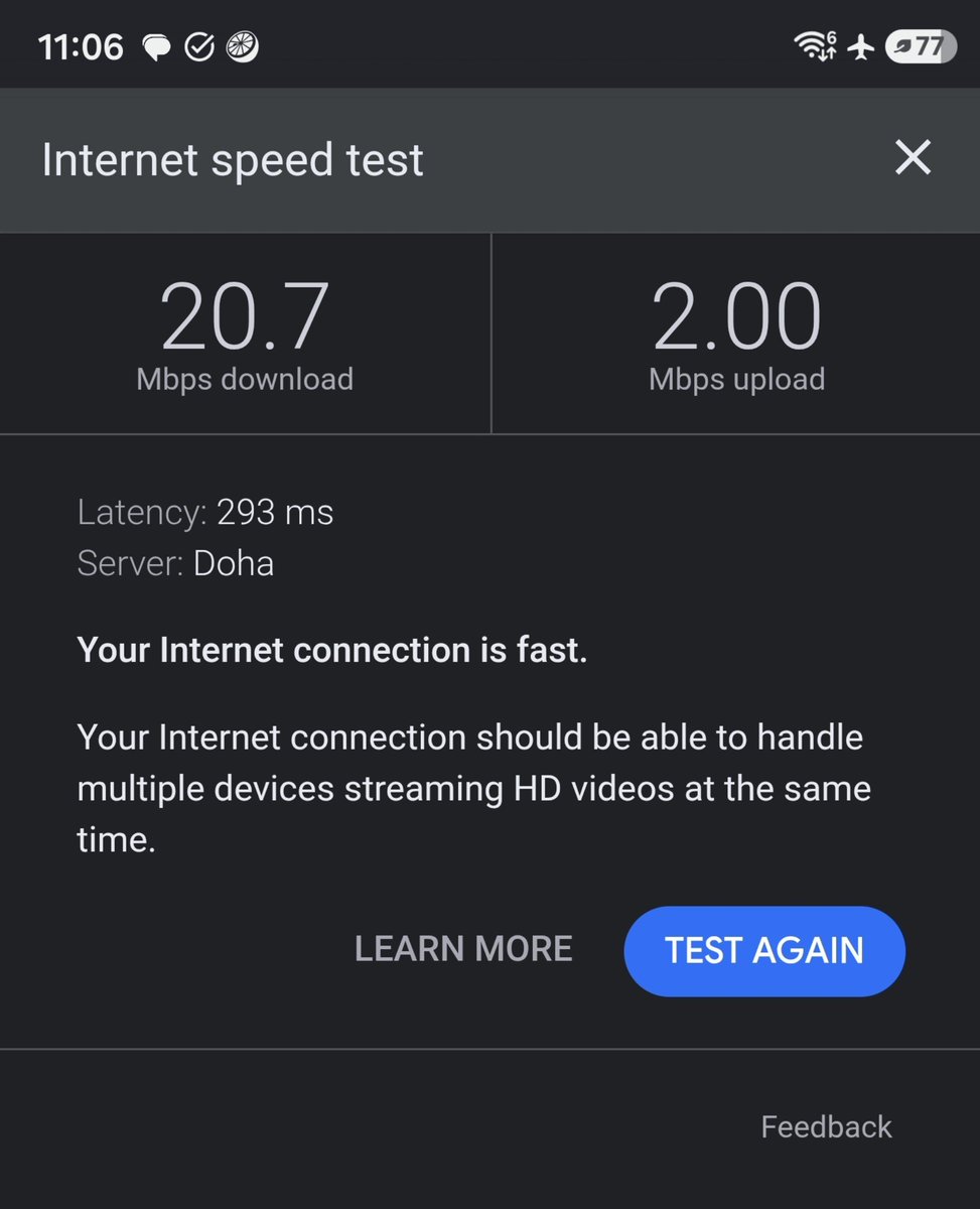RealSpaceMonkey's tweet photo. I didn't know @emirates has free and fast WiFi on flight and it actually works pretty much straightaway once in the air unlike most other airlines where you have to wait a while then you pay and sometimes it's still not great.  Why isn't this standard? https://t.co/IpWuQjCJL6