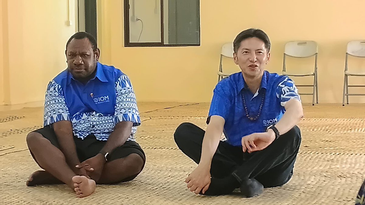 iori_IOM's tweet photo. After #PreCOP31, I visited 🇫🇯Maumi Village where an evacuation center supported by @IOMSouthPacific &amp; #KOICA helps strengthen preparedness and  resilience.
#Pacific communities continue to show how local solutions can address global climate challenges.
#COP31
#ClimateMobility https://t.co/qCpYvxMqwY