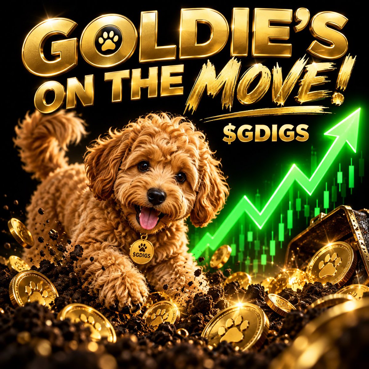 goldiedigs's tweet photo. 🚀🐾 GOLDIE DIGGS ($GDIGS) IS LIVE AND PUMPING! 🪙🔥

Small paws. BIG dreams! 🐶💰
Goldie is digging for gold on Solana, and the adventure is just getting started!
🔥 LIVE on https://t.co/2QVdd7nJfp
🐾 Real Goldendoodle. Real Community.
🚀 Come join the Goldie Diggs pack!

$GDIGS #GoldieDigs #Solana #PumpFun