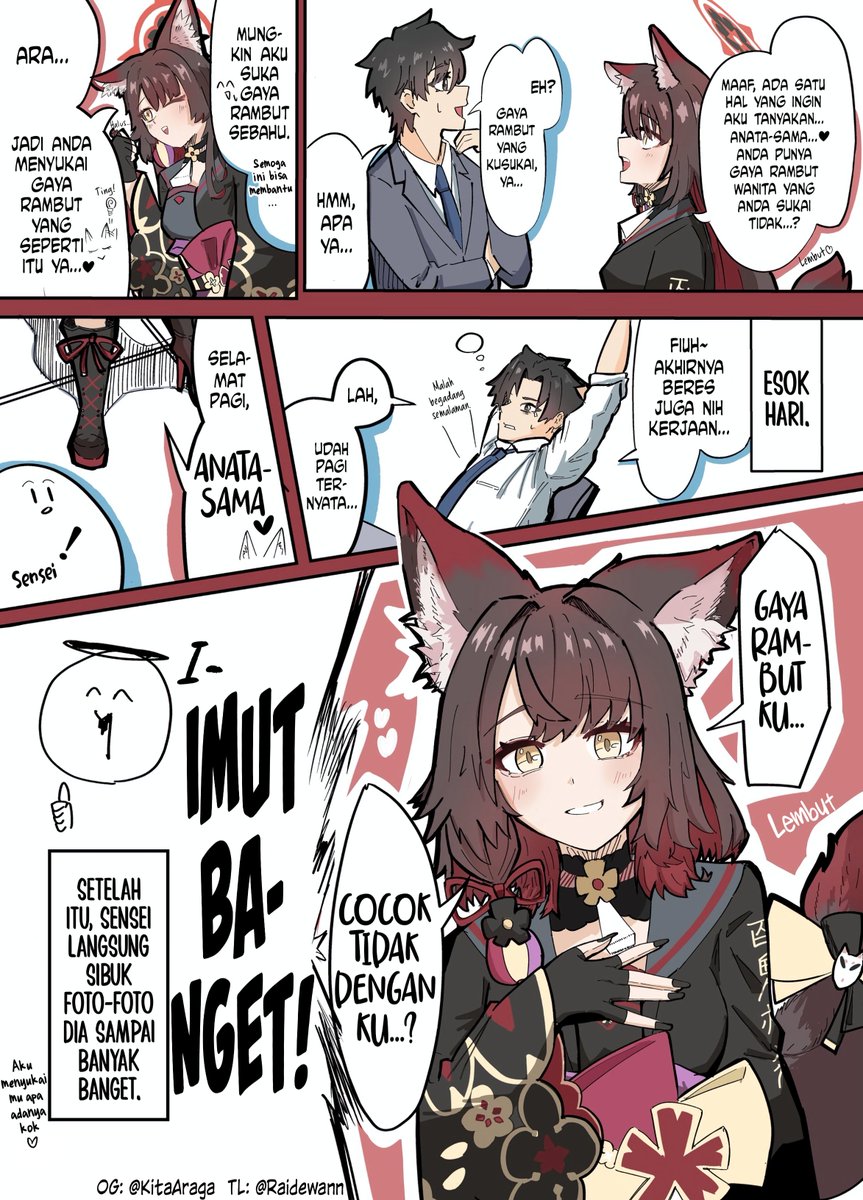 Raidewann's tweet photo. Gaya rambutku... Cocok tidak denganku？🦊

インドネシア語の翻訳!
Terjemahan Bahasa Indonesia! https://t.co/ynDYAuvCoN