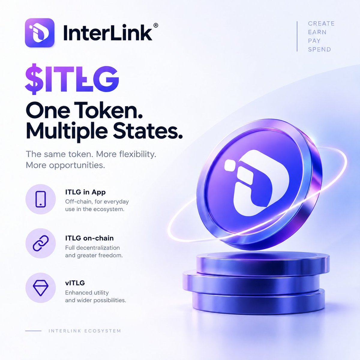 RifatBro420's tweet photo. 💜 One Token. Multiple States.

$ITLG connects different states within the InterLink ecosystem, creating more flexibility and new possibilities. 🚀

One ecosystem. More opportunities. 🌐 https://t.co/PHjF116KHI