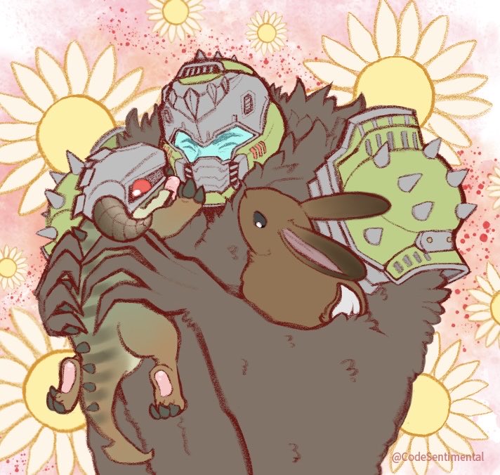 codesentimental's tweet photo. Doom Slayer’s comfy fur cape with claws

#doom #doomslayer #doomguy #serrat #daisy #cute #digitalart #fanart https://t.co/2nZdYNQELD