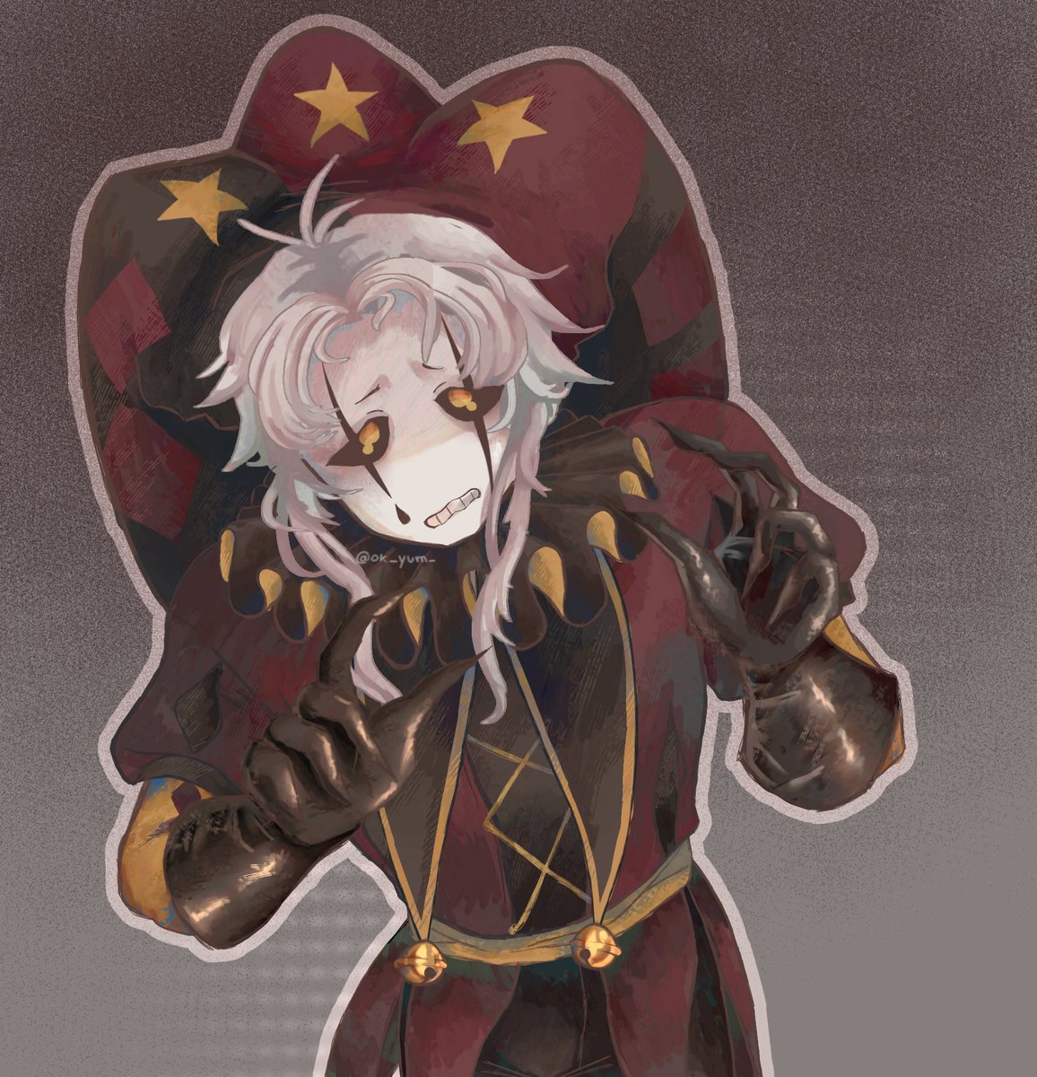 ok_yum_'s tweet photo. Tiene miedo de hacerte daño
.
.
.
#tfc #thefreakcircus #tfcfanart #pierrot https://t.co/ldvxAAY6ry