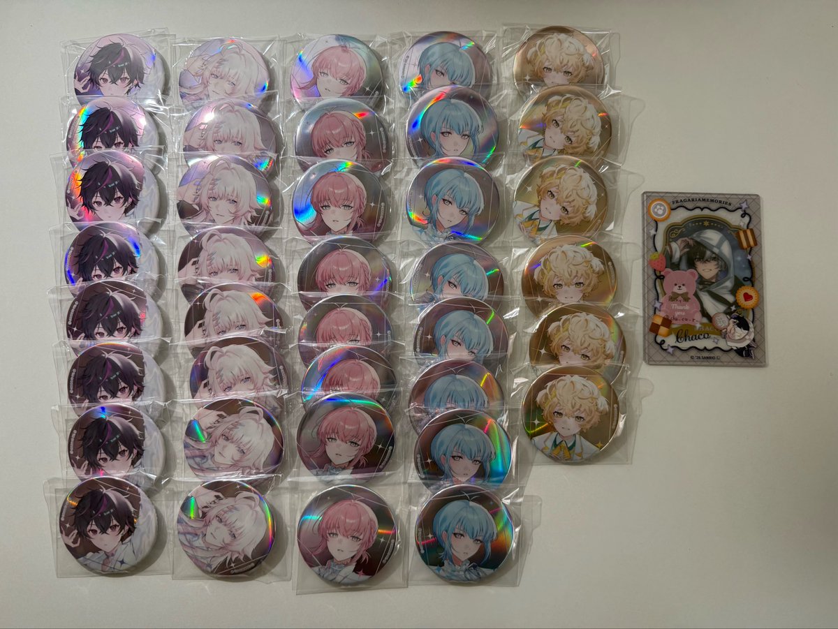 cha_co_r_'s tweet photo. フラガリアメモリーズ キャストライブ フラメモ メモライ クリアカード 缶バッジ 交換

譲❥･•画像のもの

求❥･•チャコ ≫ シエロモート ≫ 定価＋送料

・郵送交換希望
・1部確認中のため、変動する可能性あります
・固定の一読お願いいたします

検索からでも気軽にお声がけください♪ https://t.co/QITX3Xnxo8