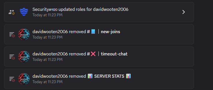 TGRDynasty7's tweet photo. Imagine trying to nuke a Discord server. Demon Guard caught this shit real quick @j2_sec @IShotUrTaco @LongLiveTGR https://t.co/MIEJUrjjo3