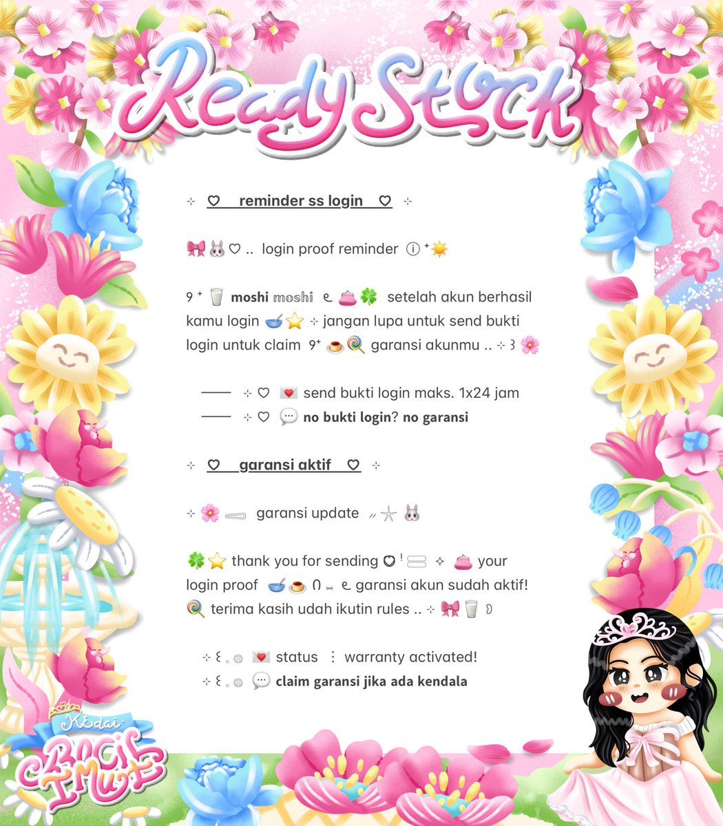 umbqi's tweet photo. ⠀
⠲˚⸝⸝ 🌸  ꒱  help rt?  ミ ♡

𓂋 🐰🍦 . .  aloo sobat imut⠀ʾʿ 🎀⠀𓄳 
kath  bawa⠀☘️⠀ready stock  reminder  
ss login dan garansi aktif  ◠  ꕤ  price ☀️ 
୨   IDR. 10.000  ୧  dm untuk jemput ⊹ 𓐍 
🥣⠀take  only  by  dm⠀◎⠀៶៸ 👛🍨⠀𓇼

ɞ 🥛!  ☆  #zonauang ⑅ ᘏ
⠀ https://t.co/FTJ6ZZTj4f