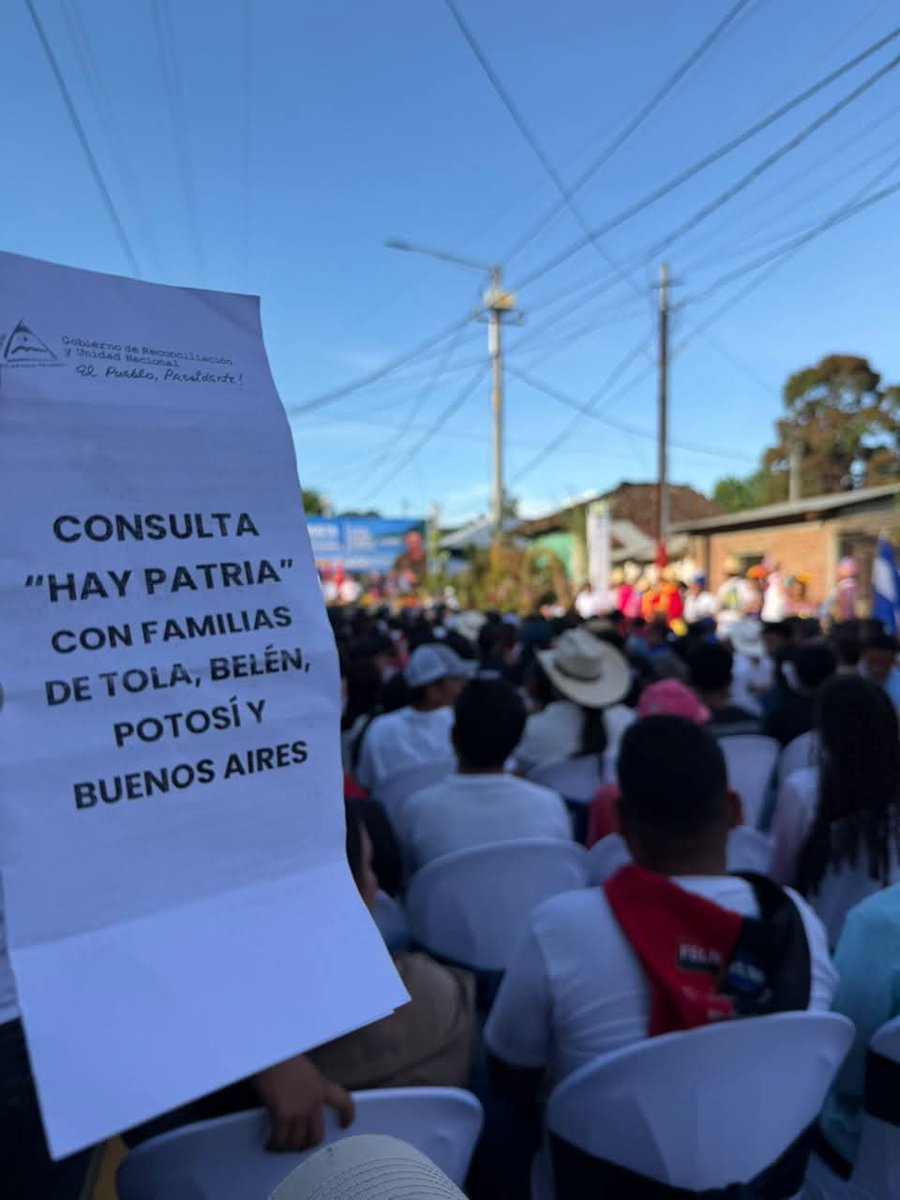 PrensaPopulr's tweet photo. 🇳🇮👥 Familias de Tola, Belén, Buenos Aires y Potosí, en Rivas, participan en la consulta “Hay Patria” para compartir sus aportes a la Reforma Constitucional. 📃 https://t.co/MEeMCD3NgV