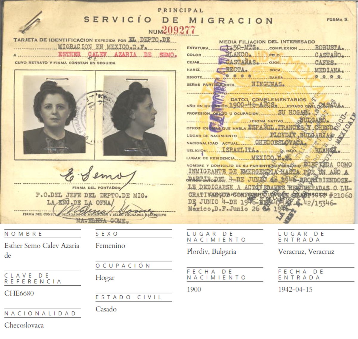 ingmedmex's tweet photo. Los abuelos de Claudia Sheinbaum llegaron a México en 1946, de Bulgaria. Pero, por alguna causa injustificable y milagrosa, la mamá nació en México en 1940, 6 años antes de que sus papás emigraran a nuestro país. Mienten hasta sin necesidad, porque eso no era motivo que le impidiera acceder a la presidencia.
