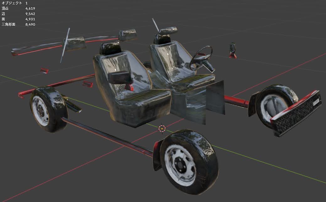 PIKAMOSU's tweet photo. こんにちは。

AIで車の画像生成、
展開図にしてもらい。
3Dモデル、テクスチャを生成、
ローポリゴンで外装、簡単な内装も
用意してくれました。

#Blender https://t.co/DZTCx5lrEO