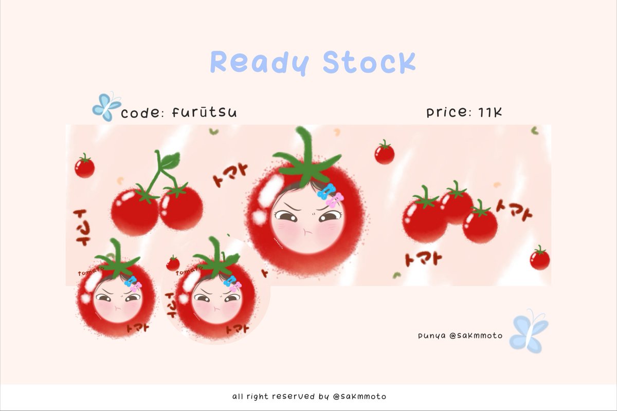 sakmmoto's tweet photo. layout ready stock chibi buah marah, jeruk, tomat, apel, stoberi. 11k/each get ava jpg + png, bisa resize ke wabis + 1k

#bealanja #zonauang https://t.co/O6TML4rQRh