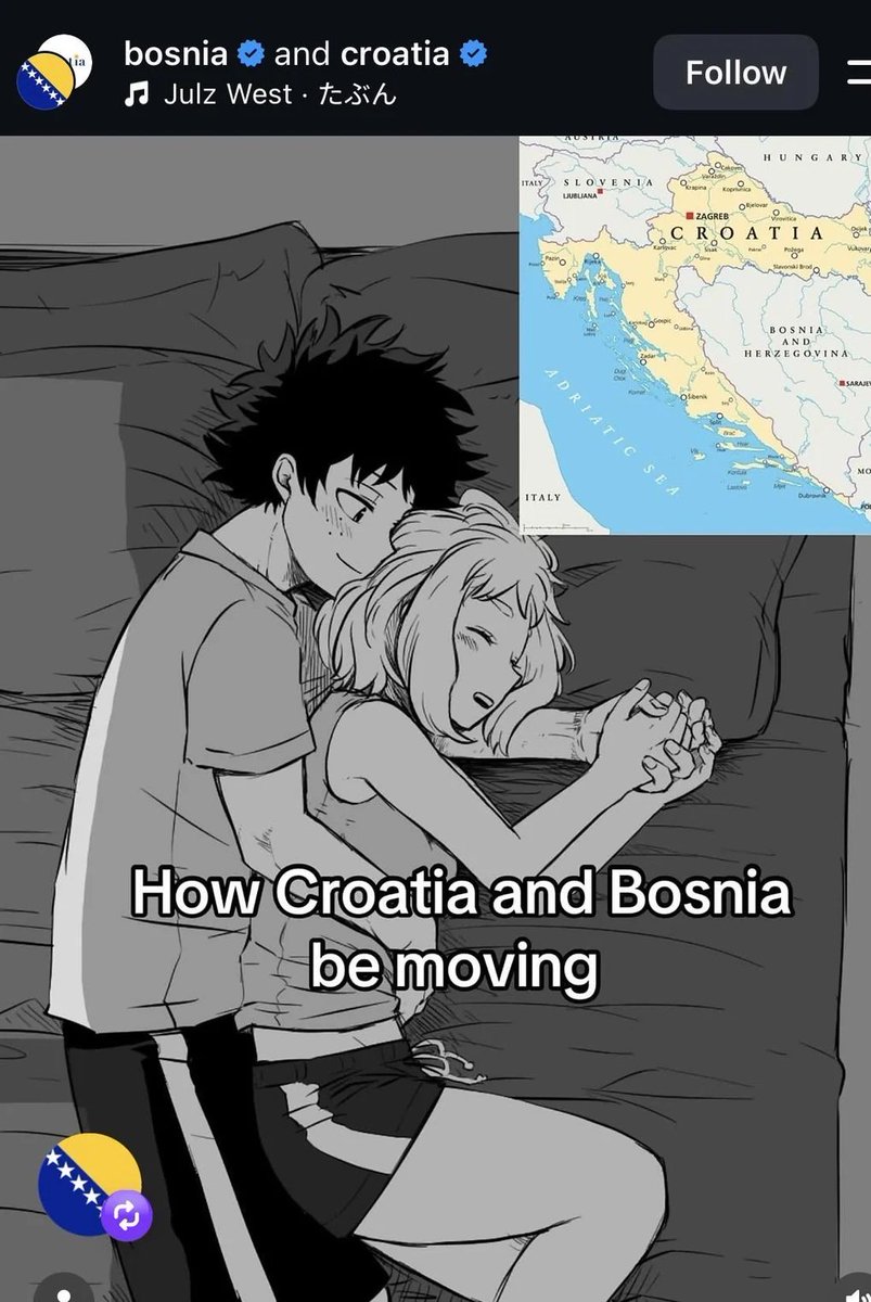 DumbLumiThing's tweet photo. from the official instragram accounts of croatia and bosnia https://t.co/2Hce2csAXU