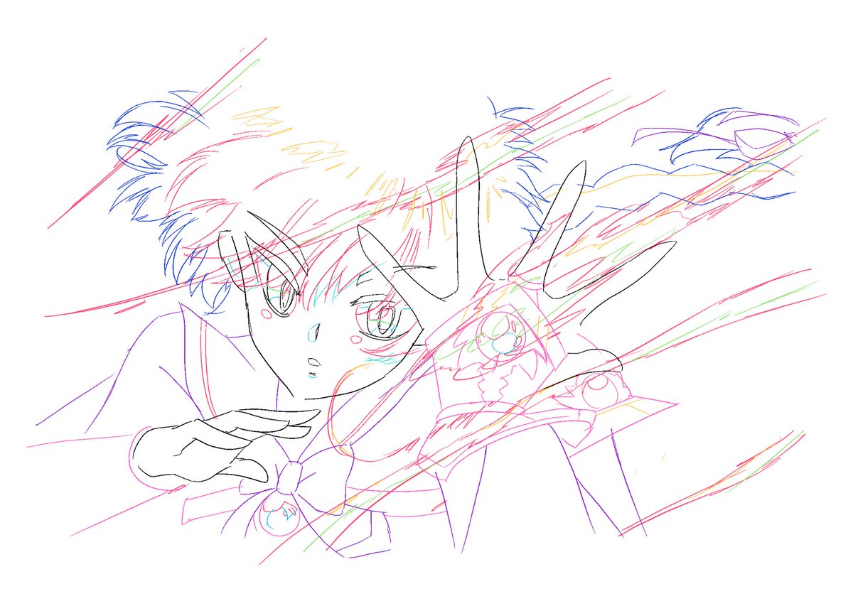 wallsmasher83's tweet photo. Keyframes from Hikaru’s animatic sketch. I am having fun with this sequence. Hope you enjoy the new reboot that is happening now :) #magicknightrayearth #animation #fanart #keyframes #clipstudiopaint https://t.co/4E8ktQb3um