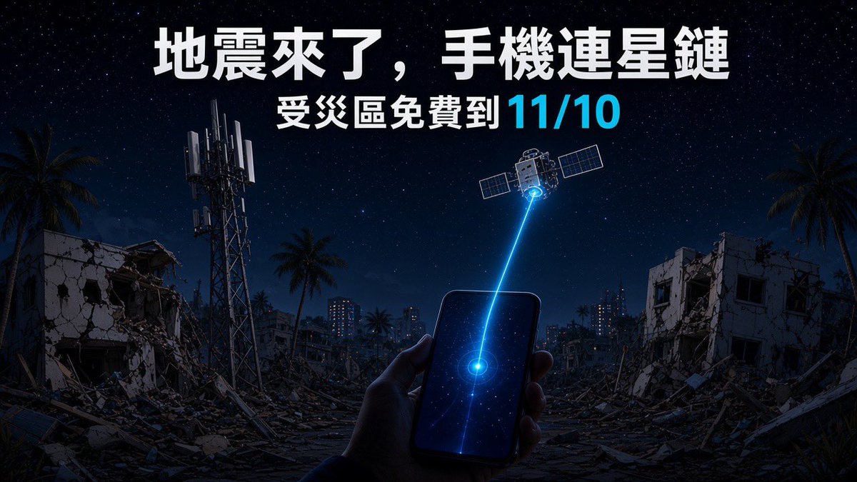 TigerHuangNC's tweet photo. 巴拿馬地震後，手機可以透過星鏈發簡訊報平安。

受災地區星鏈新舊用戶免費用到11月10號；當地電信+Móvil開放48小時，在沒訊號���地方免費用衛星傳簡訊。只限巴拿馬。

https://t.co/r2IVNpgDYU

#SpaceX #星鏈 #手機直連衛星 #Tiger仰望未來
來源：Starlink、+Móvil https://t.co/74W92mKA0C